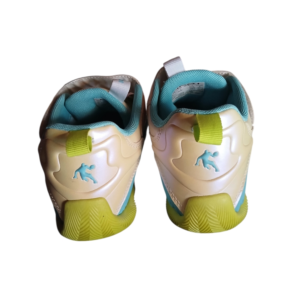 AND1 Athletic Shoes Florescent Blue & Green And Matellic Cream - Picture 5 of 6